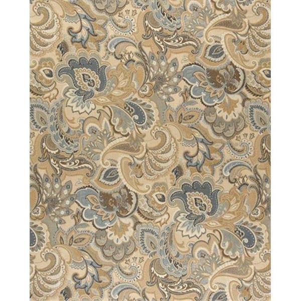 Designer Fabrics Designer Fabrics K0025A 54 in. Wide Gold; Blue And Green; Abstract Paisley Upholstery Fabric K0025A - main
